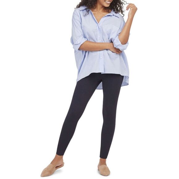 SPANX‎ Ponte Ankle Leggings Women's Size Small Navy Blue - Picture 1 of 10